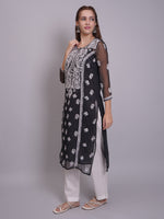 Load image into Gallery viewer, Seva Chikan Hand Embroidered Georgette Lucknowi Chikankari Kurta With Slip-SCL4685
