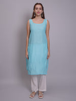 Load image into Gallery viewer, Seva Chikan Hand Embroidered Georgette Lucknowi Chikankari Kurta With Slip
