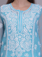 Load image into Gallery viewer, Seva Chikan Hand Embroidered Georgette Lucknowi Chikankari Kurta With Slip-SCL4685
