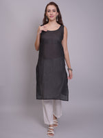 Load image into Gallery viewer, Seva Chikan Hand Embroidered Georgette Lucknowi Chikankari Kurta With Slip
