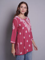 Load image into Gallery viewer, Seva Chikan Hand Embroidered Rayon Lucknowi Chikankari Top
