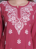 Load image into Gallery viewer, Seva Chikan Hand Embroidered Rayon Lucknowi Chikankari Top
