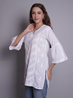 Load image into Gallery viewer, Seva Chikan Hand Embroidered Cotton Lucknowi Chikankari Top SCL9235
