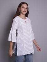 Load image into Gallery viewer, Seva Chikan Hand Embroidered Cotton Lucknowi Chikankari Top SCL9235
