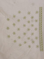 Load image into Gallery viewer, Seva Chikan Hand Embroidered Lemon Kota Lucknowi Chikankari Saree- SCL6076
