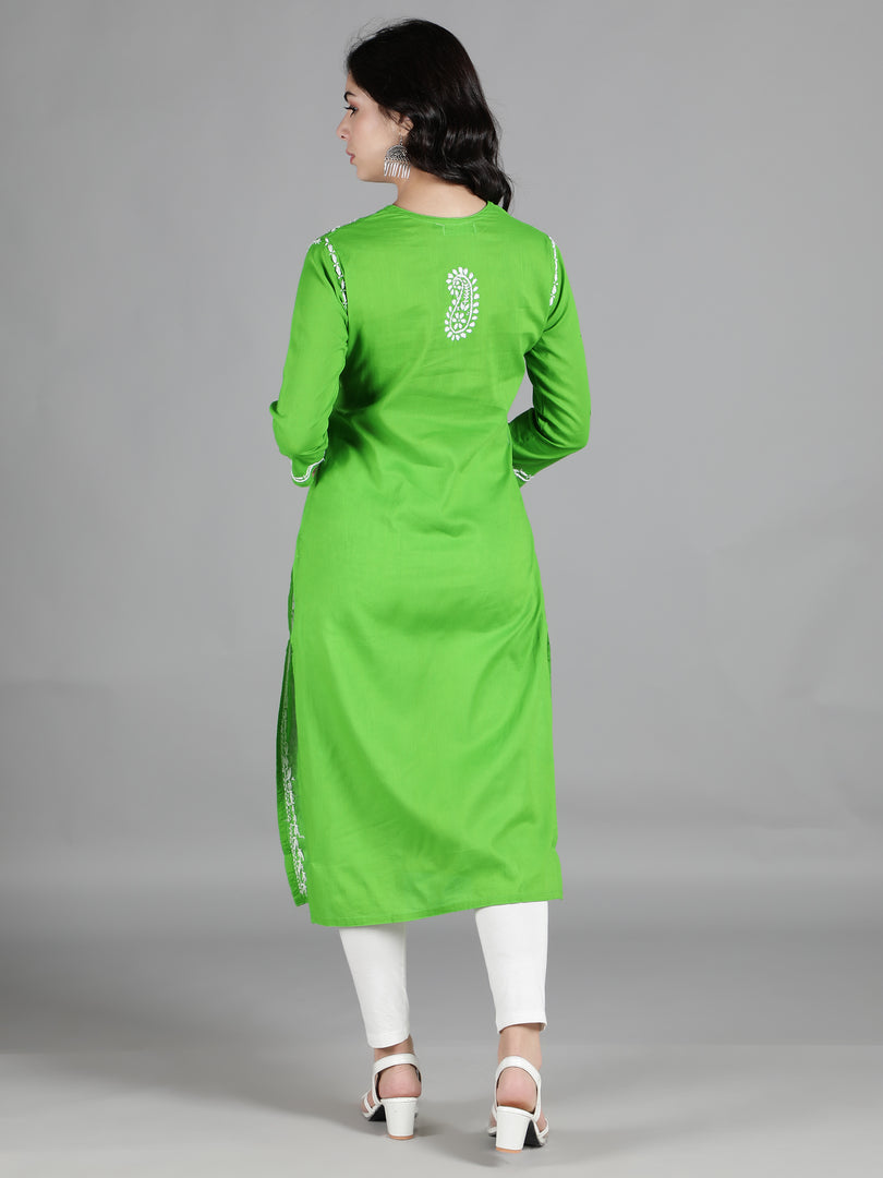 Seva Chikan Hand Embroidered Cotton Chikankari kurta