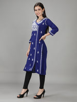 Load image into Gallery viewer, Seva Chikan Hand Embroidered Cotton Chikankari kurta
