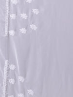 Load image into Gallery viewer, Seva Chikan Hand Embroidered White Georgette Lucknowi Chikankari Saree- SCL6050
