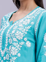 Load image into Gallery viewer, Seva Chikan Hand Embroidered Modal Cotton Lucknowi Chikankari Kurta
