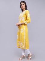 Load image into Gallery viewer, Seva Chikan Hand Embroidered Modal Cotton Lucknowi Chikankari Kurta