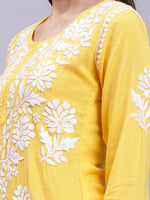 Load image into Gallery viewer, Seva Chikan Hand Embroidered Modal Cotton Lucknowi Chikankari Kurta