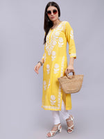 Load image into Gallery viewer, Seva Chikan Hand Embroidered Modal Cotton Lucknowi Chikankari Kurta