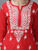 Load image into Gallery viewer, Seva Chikan Hand Embroidered Cotton Chikankari Kurta