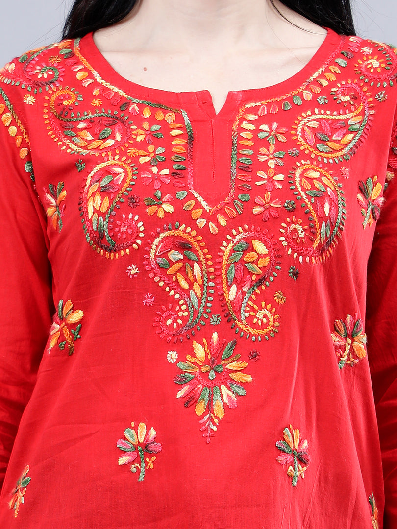 Seva Chikan Hand Embroidered Cotton Lucknowi Chikankari Top