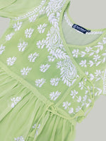 Load image into Gallery viewer, Seva Chikan Hand Embroidered Georgette Lucknowi Chikan Top
