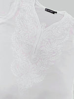 Load image into Gallery viewer, Seva Chikan Hand Embroidered Cotton Lucknowi Chikan Kurti