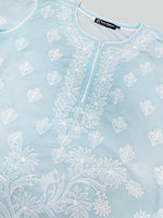Load image into Gallery viewer, Seva Chikan Hand Embroidered Lucknowi Chikankari Terivoil Cotton Kurta