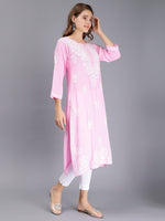 Load image into Gallery viewer, Seva Chikan Hand Embroidered Rayon Lucknowi Chikankari Kurta
