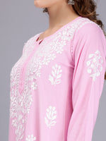 Load image into Gallery viewer, Seva Chikan Hand Embroidered Rayon Lucknowi Chikankari Kurta
