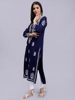 Load image into Gallery viewer, Seva Chikan Hand Embroidered Rayon Lucknowi Chikankari Kurta
