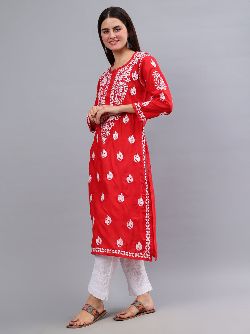 Seva Chikan Hand Embroidered Cotton Lucknowi Chikankari Kurta