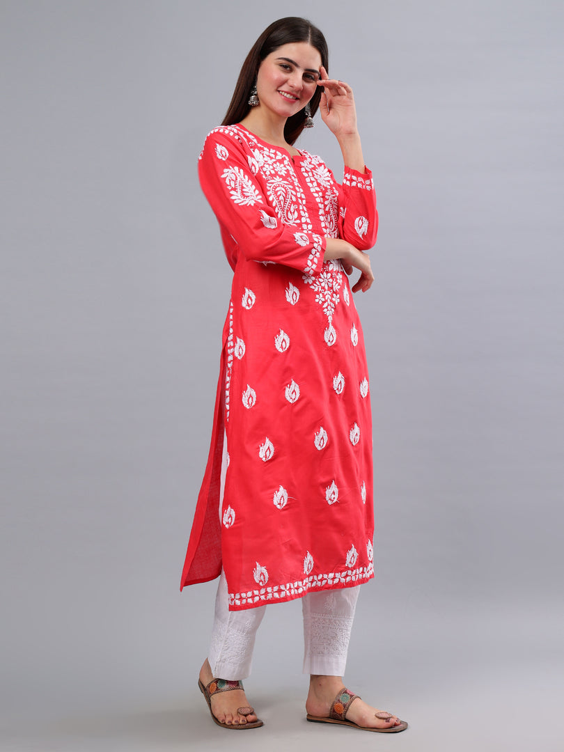 Seva Chikan Hand Embroidered Cotton Lucknowi Chikankari Kurta