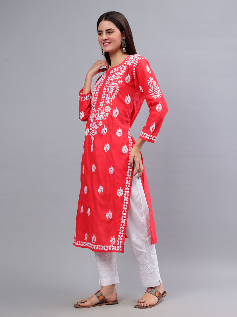 Seva Chikan Hand Embroidered Cotton Lucknowi Chikankari Kurta