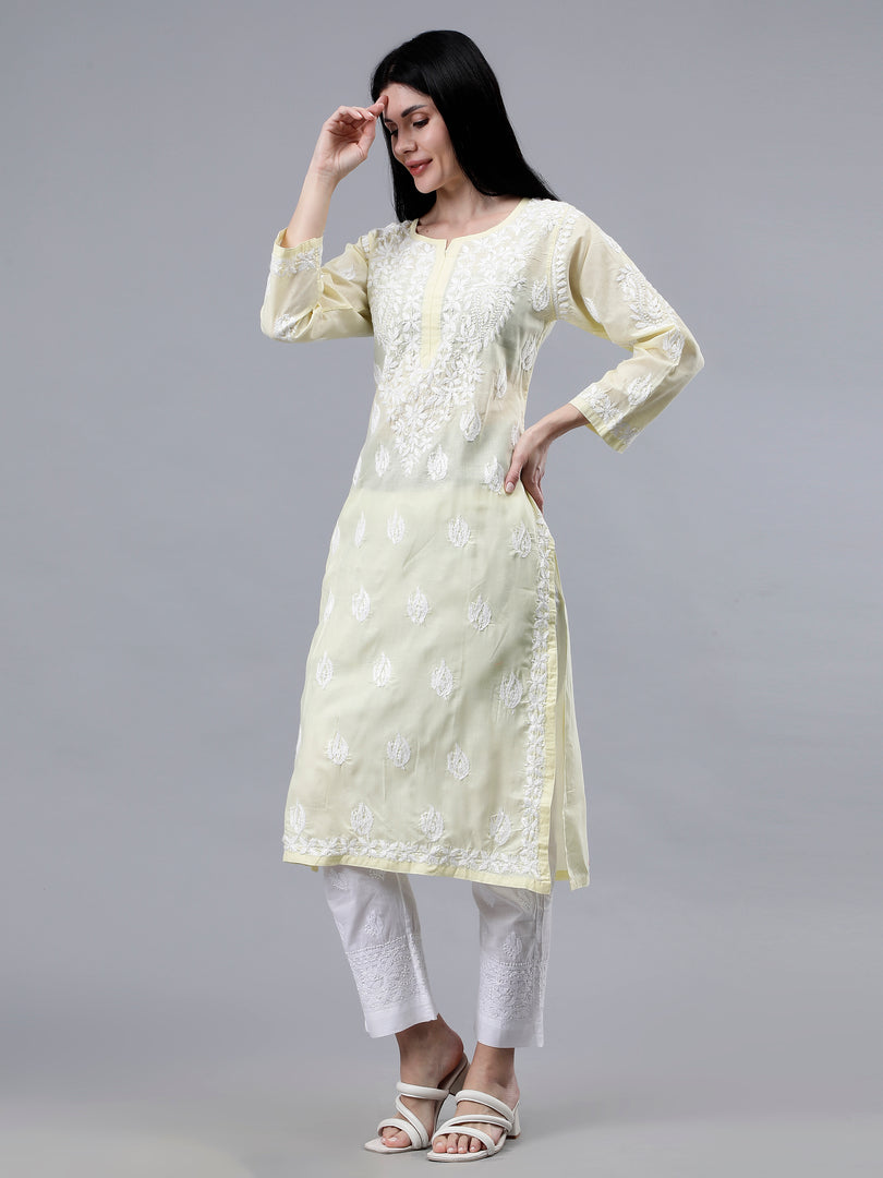 Seva Chikan Hand Embroidered Cotton Lucknowi Chikankari Kurta