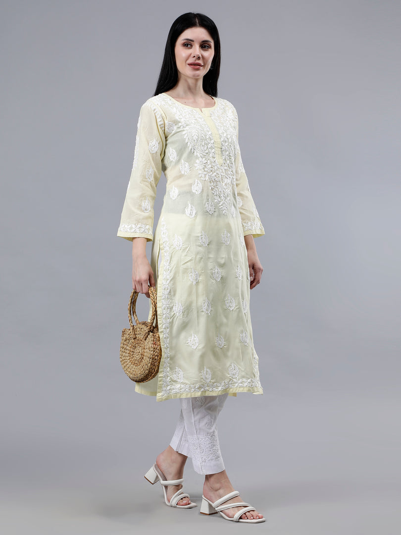 Seva Chikan Hand Embroidered Cotton Lucknowi Chikankari Kurta