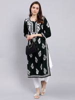 Load image into Gallery viewer, Seva Chikan Hand Embroidered Rayon Lucknowi Chikankari Kurta
