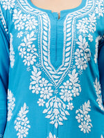 Load image into Gallery viewer, Seva Chikan Hand Embroidered Rayon Lucknowi Chikankari Kurta
