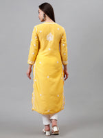 Load image into Gallery viewer, Seva Chikan Hand Embroidered Muslin Lucknowi Chikankari Kurta
