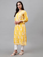 Load image into Gallery viewer, Seva Chikan Hand Embroidered Muslin Lucknowi Chikankari Kurta
