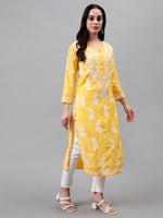 Load image into Gallery viewer, Seva Chikan Hand Embroidered Muslin Lucknowi Chikankari Kurta
