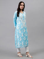 Load image into Gallery viewer, Seva Chikan Hand Embroidered Muslin Lucknowi Chikankari Kurta
