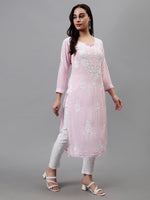 Load image into Gallery viewer, Seva Chikan Hand Embroidered Modal Cotton Lucknowi Chikankari Kurta
