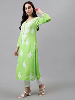 Load image into Gallery viewer, Seva Chikan Hand Embroidered Modal Cotton Lucknowi Chikankari Kurta
