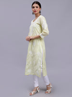 Load image into Gallery viewer, Seva Chikan Hand Embroidered Terivoil Cotton Lucknowi Chikankari Kurta
