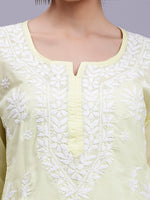 Load image into Gallery viewer, Seva Chikan Hand Embroidered Terivoil Cotton Lucknowi Chikankari Kurta
