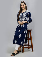 Load image into Gallery viewer, Seva Chikan Hand Embroidered Modal Cotton Lucknowi Chikankari Kurta
