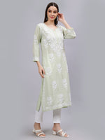 Load image into Gallery viewer, Seva Chikan Hand Embroidered Modal Cotton Lucknowi Chikankari Kurta
