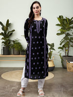 Load image into Gallery viewer, Seva Chikan Hand Embroidered Cotton Lucknowi Chikankari Kurta
