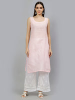 Load image into Gallery viewer, Seva Chikan Hand Embroidered Georgette Lucknowi Chikankari Kurta
