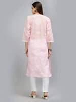 Load image into Gallery viewer, Seva Chikan Hand Embroidered Terivoil Cotton Lucknowi Chikankari Kurta
