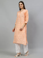 Load image into Gallery viewer, Seva Chikan Hand Embroidered Terivoil Cotton Lucknowi Chikankari Kurta
