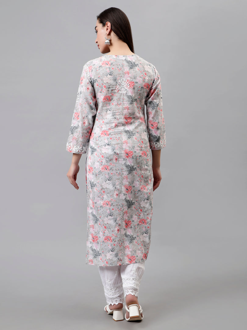 Seva Chikan Hand Embroidered Cotton Lucknowi Chikankari Kurta