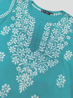 Load image into Gallery viewer, Seva Chikan Hand Embroidered Rayon Lucknowi Chikankari Kurta
