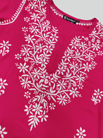 Load image into Gallery viewer, Seva Chikan Hand Embroidered Rayon Lucknowi Chikankari Kurta