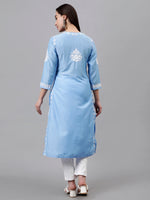 Load image into Gallery viewer, Seva Chikan Hand Embroidered Muslin Lucknowi Chikankari Kurta
