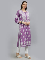 Load image into Gallery viewer, Seva Chikan Hand Embroidered Muslin Lucknowi Chikankari Kurta
